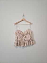 NEW Corset Linen Blend Tank (L)