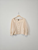 J.Crew Square Neck Linen Top (L)