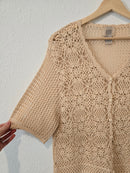 Vintage Crochet Button Up Top (L)