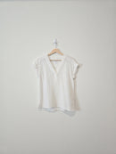 White Cotton Gauze Top (XS)