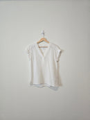 White Cotton Gauze Top (XS)