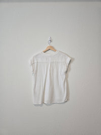 White Cotton Gauze Top (XS)