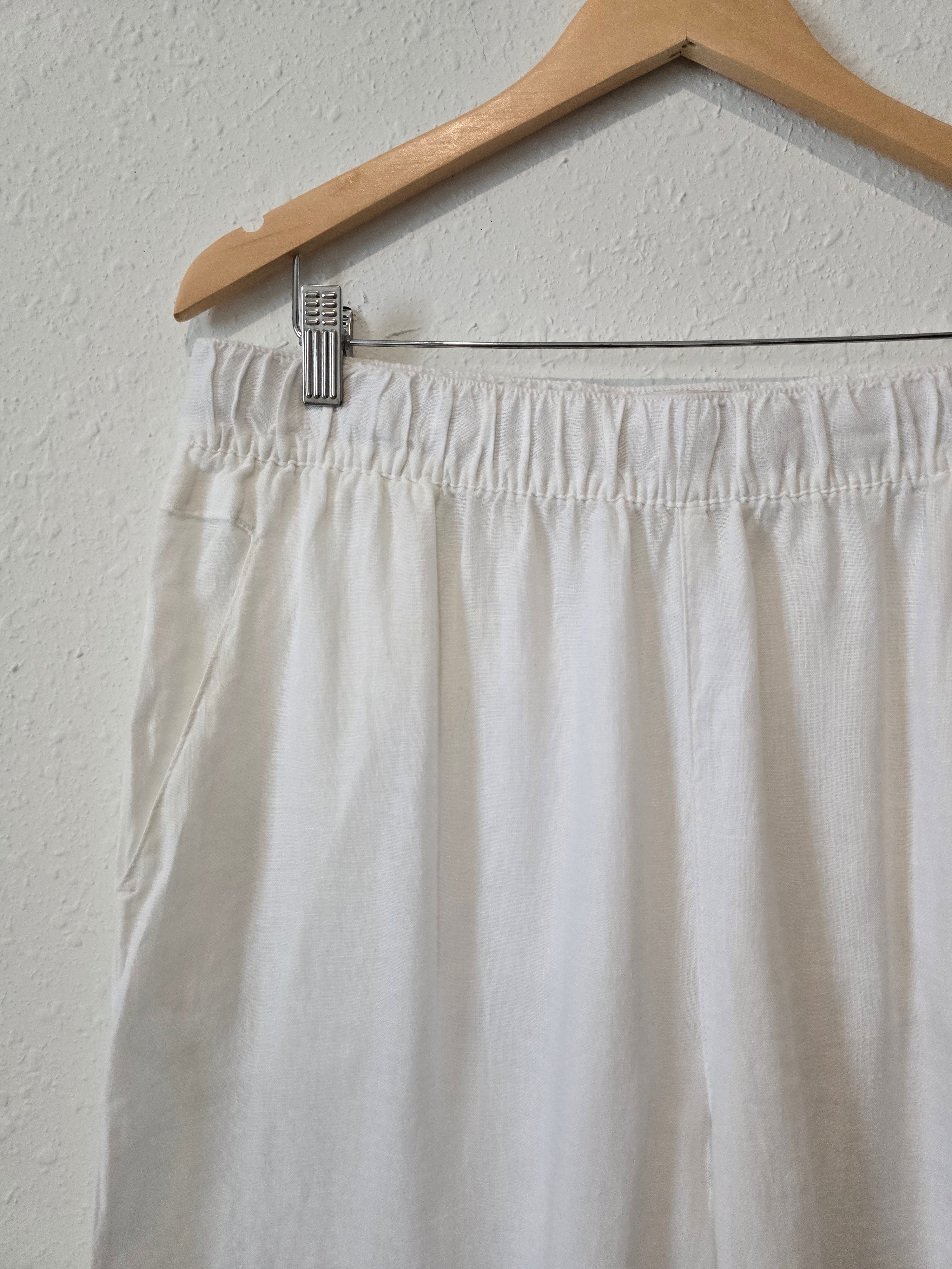 Wide Leg Linen Pants (XL)