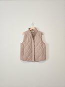 Neutral Zip Up Puffer Vest (L)