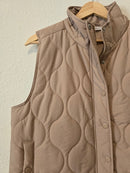 Neutral Zip Up Puffer Vest (L)