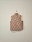 Neutral Zip Up Puffer Vest (L)