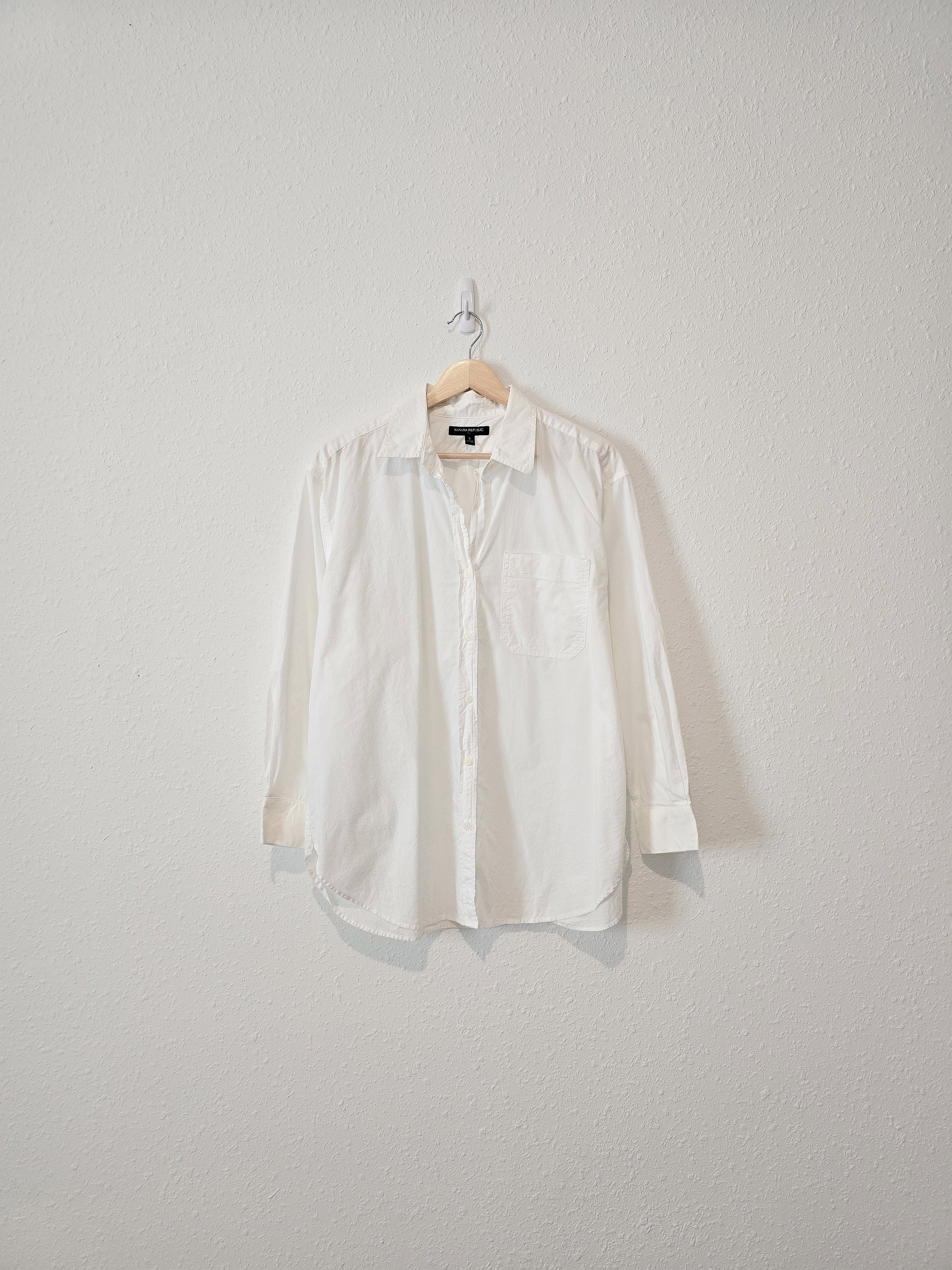 Oversized Cotton Button Up Shirt (S)