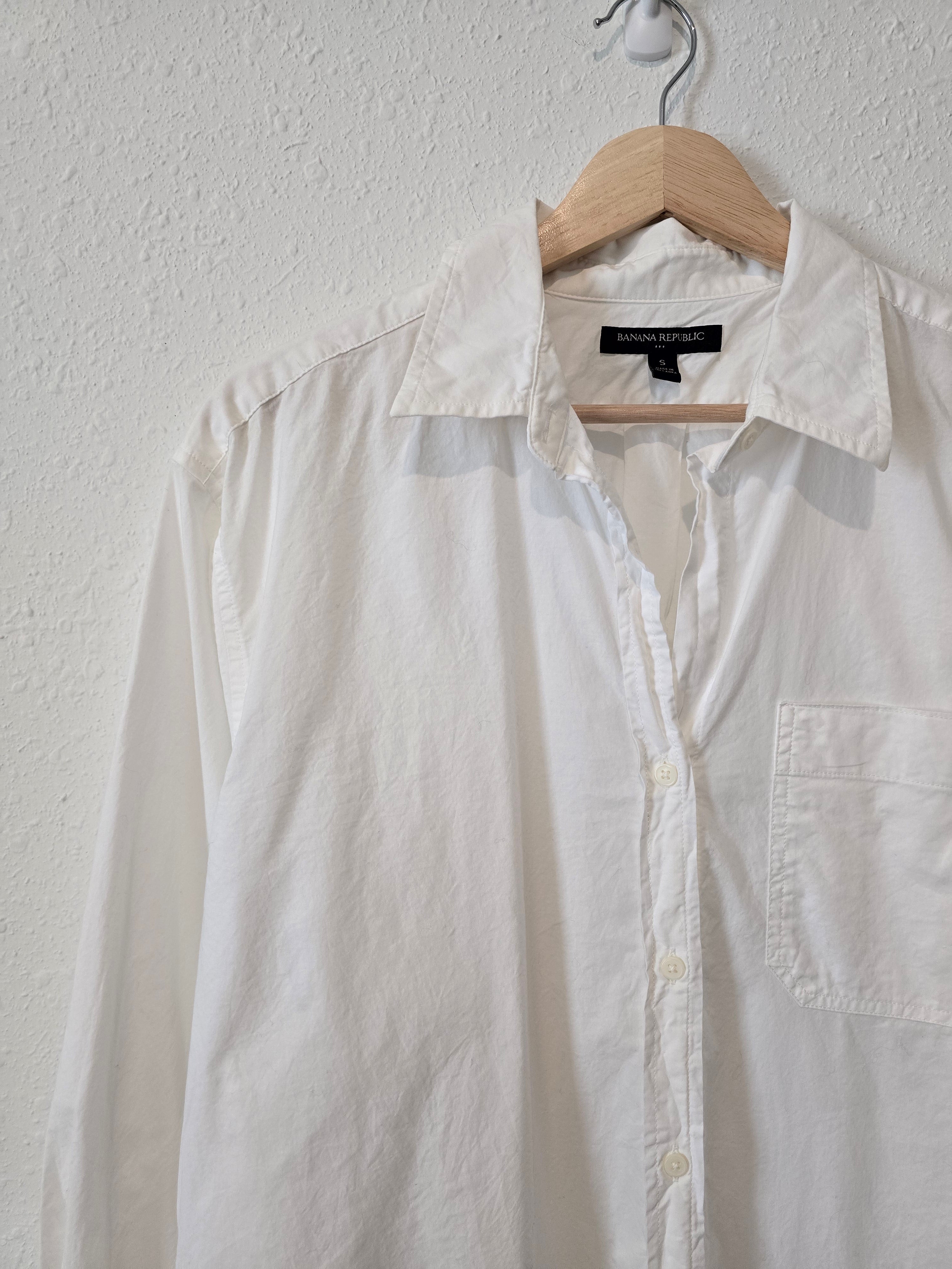 Oversized Cotton Button Up Shirt (S)