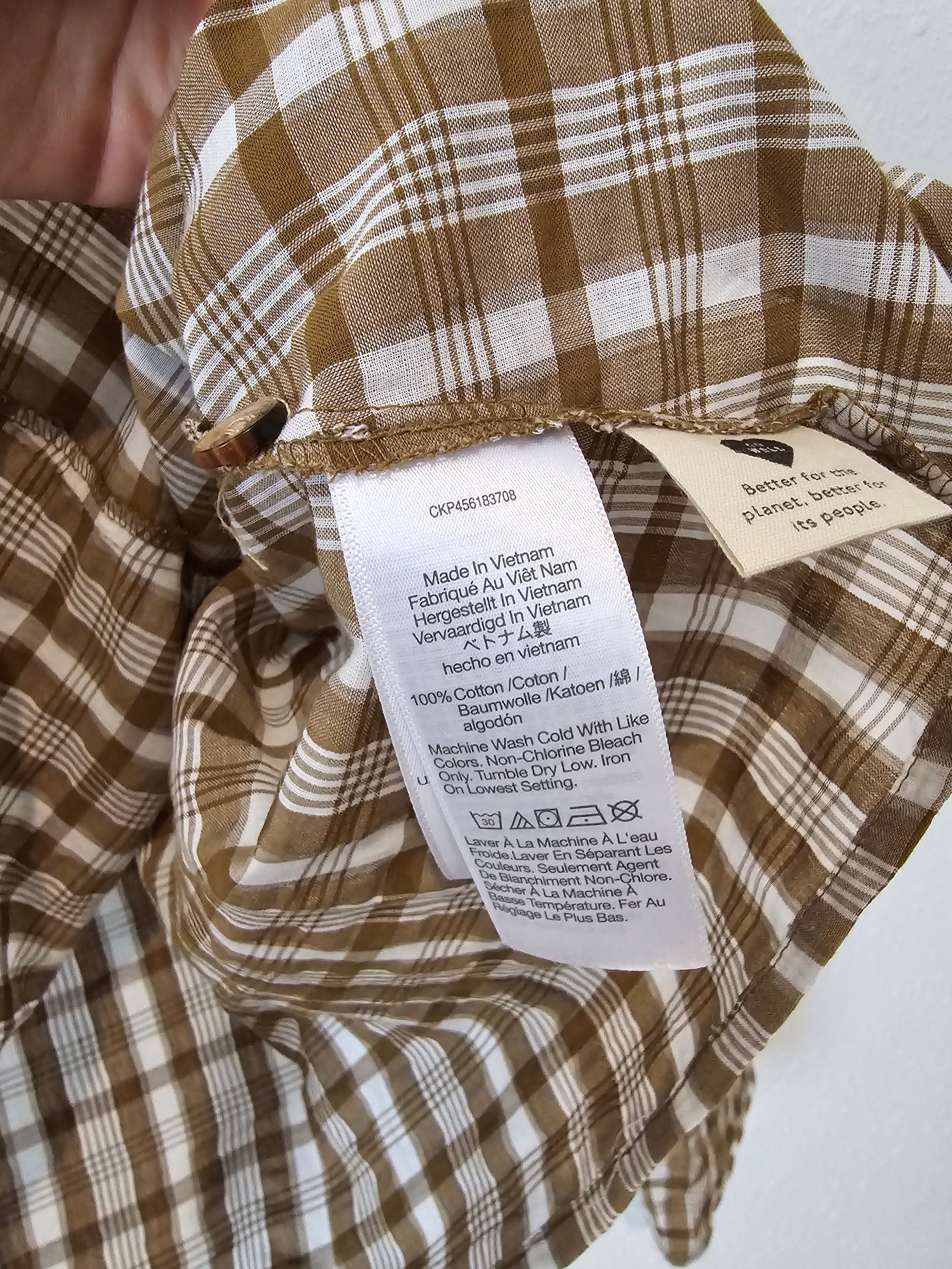 Madewell Brown Plaid Top (12)