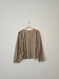 Madewell Brown Plaid Top (12)