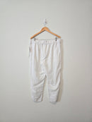 NEW White Linen Straight Pants (L)