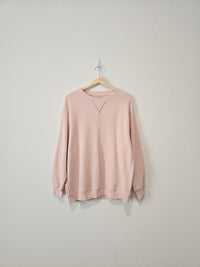 Aerie Pink Waffle Sweatshirt (M)