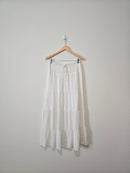 White Tiered Maxi Skirt (M)