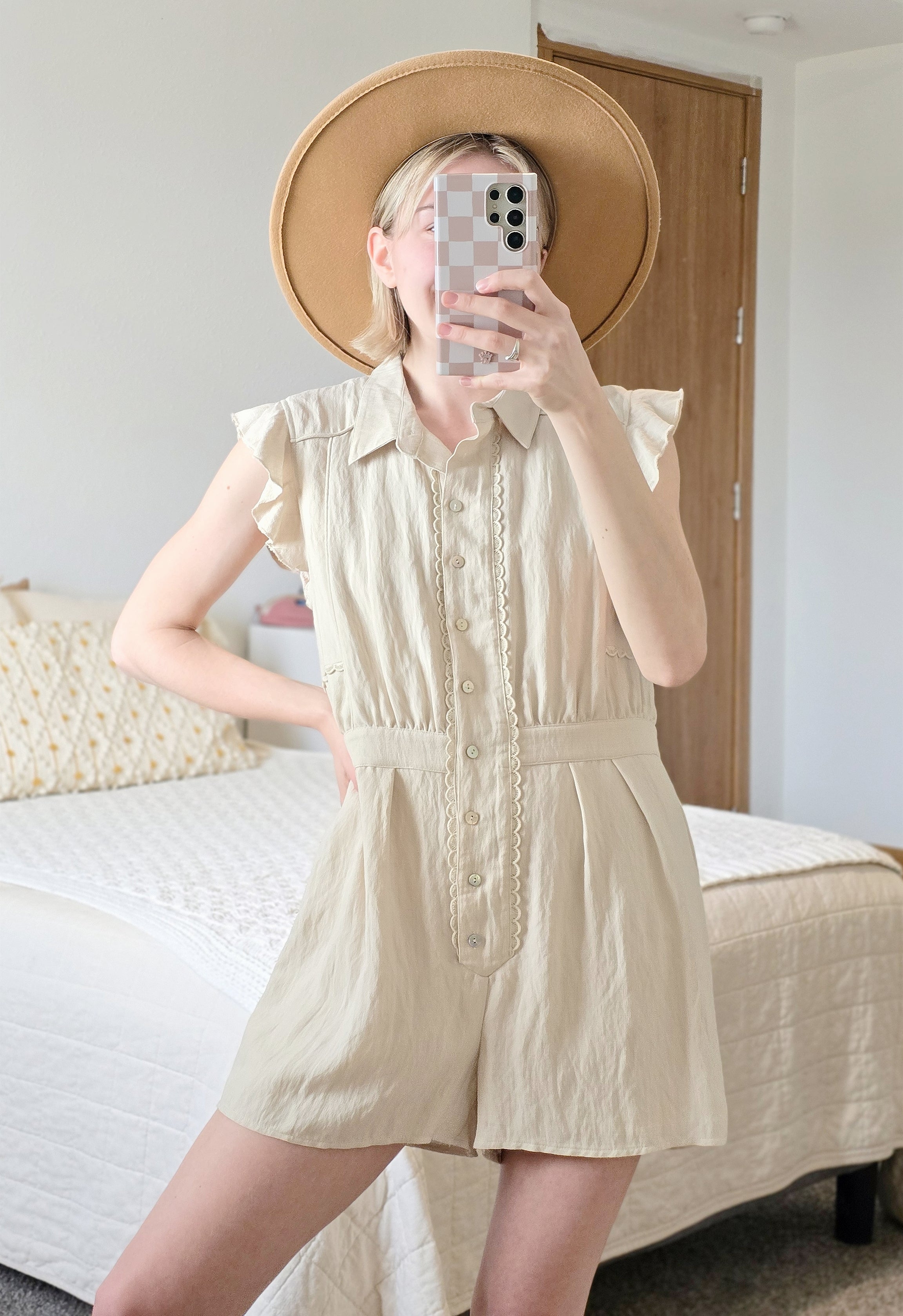 Anthropologie Button Up Romper (M)