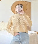 Free People Crop Knit Sweater (XS)