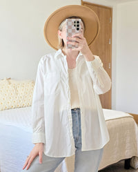 Oversized Cotton Button Up Shirt (S)