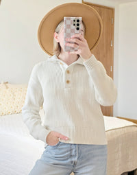 Mock Neck Knit Sweater (M)