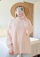 Aerie Pink Waffle Sweatshirt (M)