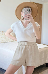 J.Crew Pull On Linen Shorts (M)