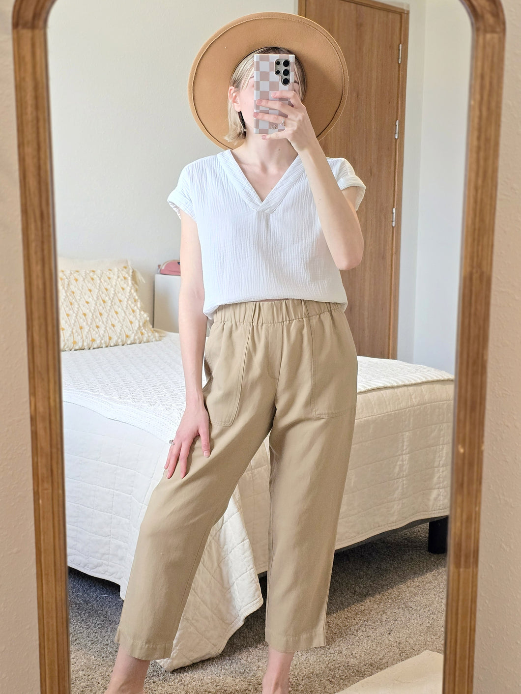 Tencel Linen Straight Pants (S)