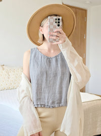 Vintage Eileen Fisher Linen Tank (M)