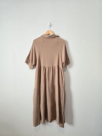 Brown Gauze Midi Dress (S)