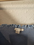 Denim Smocked Babydoll Top (S)