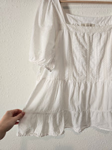 Puff Sleeve Tiered Top (L)