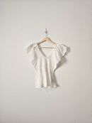 Gap Eyelet Smocked Top (M)