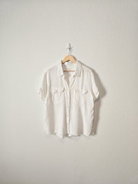 Cotton Gauze Button Up Top (XL)