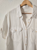 Cotton Gauze Button Up Top (XL)