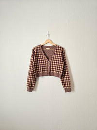 Neutral Checkered Sweater (S)