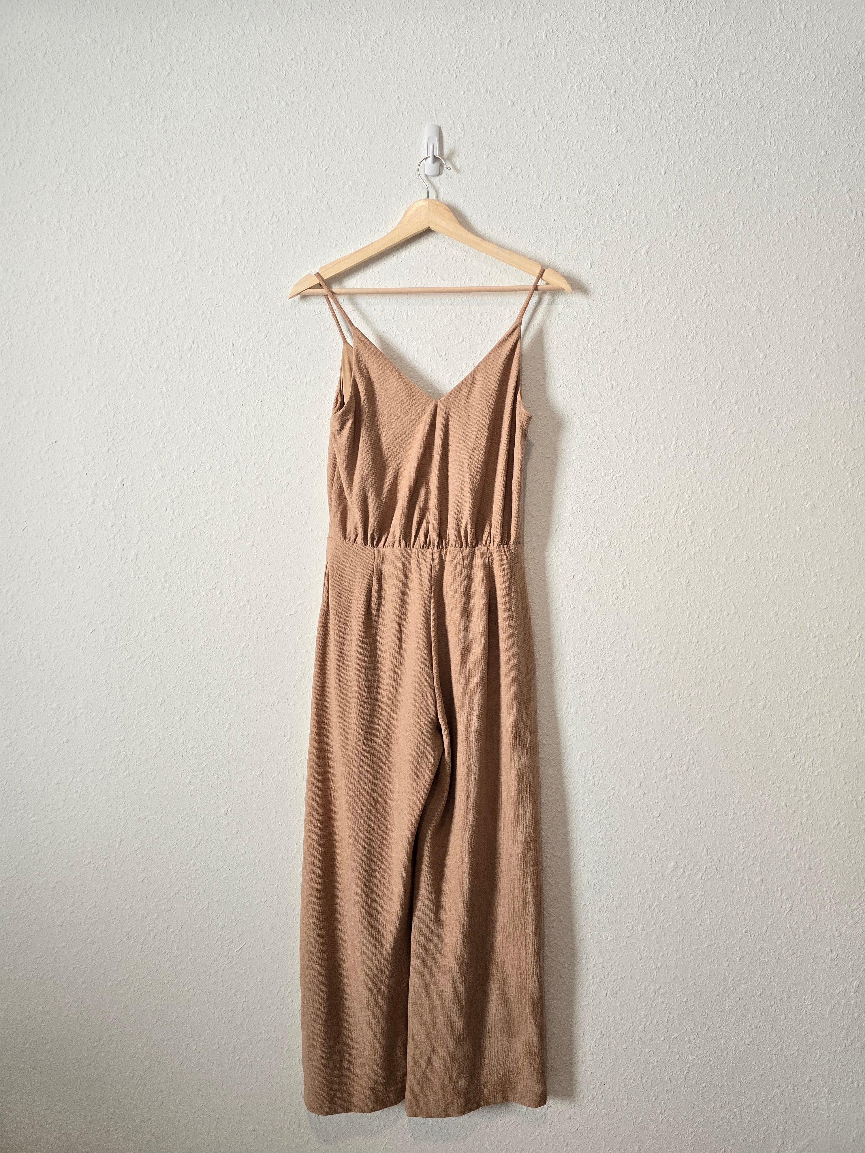 Mango Textured Tie Front Jumpsuit (XXS)