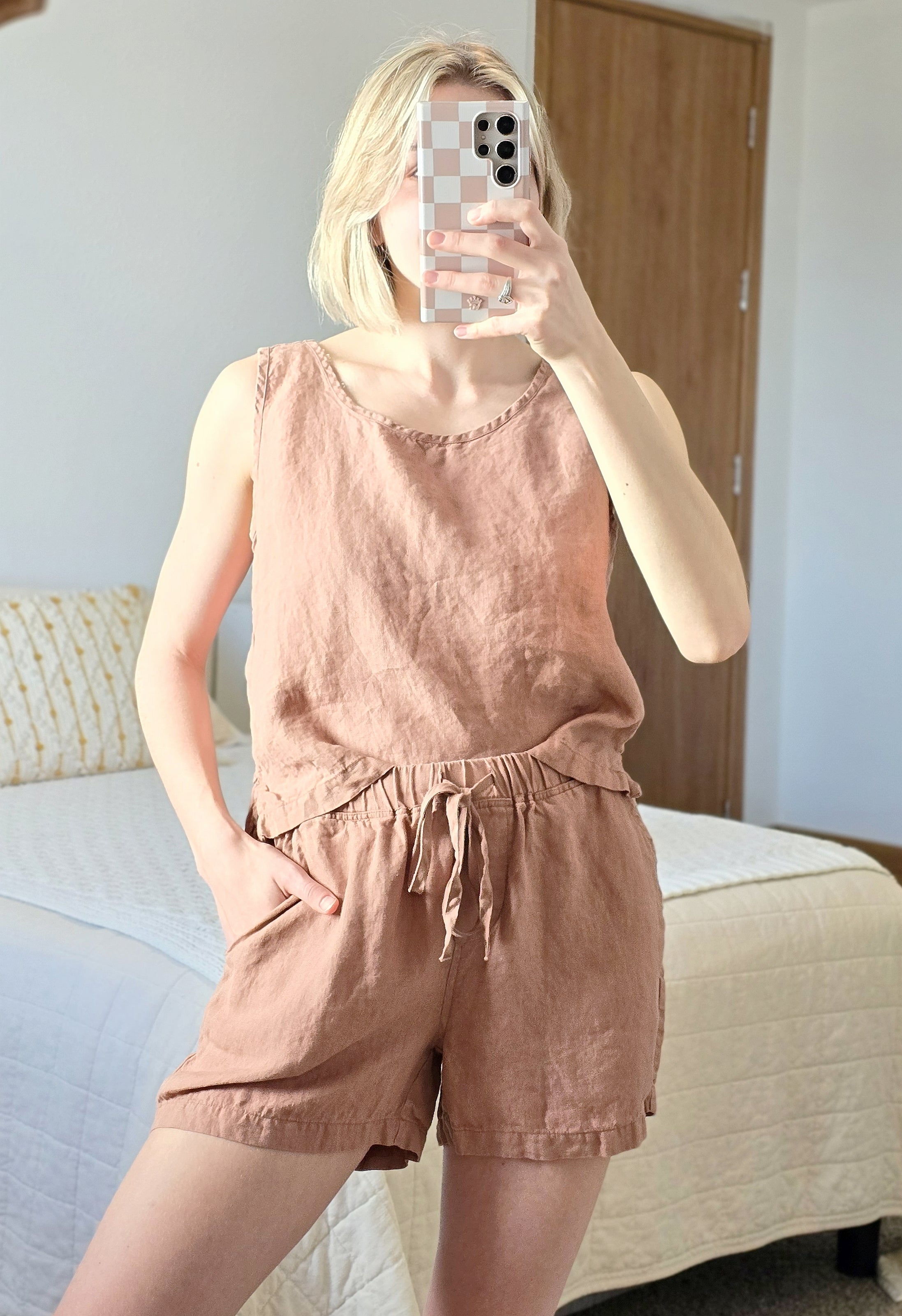 Parachute Linen Shorts Set (S)