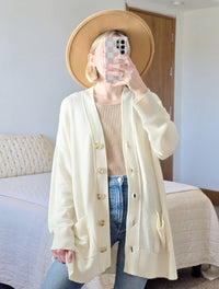 Cozy Button Up Cardigan (L)