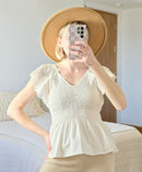 Gap Eyelet Smocked Top (M)