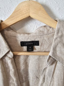 J.Crew 100% Linen V Neck Top (M)