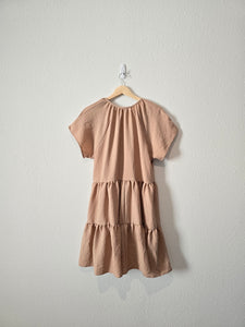 Neutral Tiered Mini Dress (L)