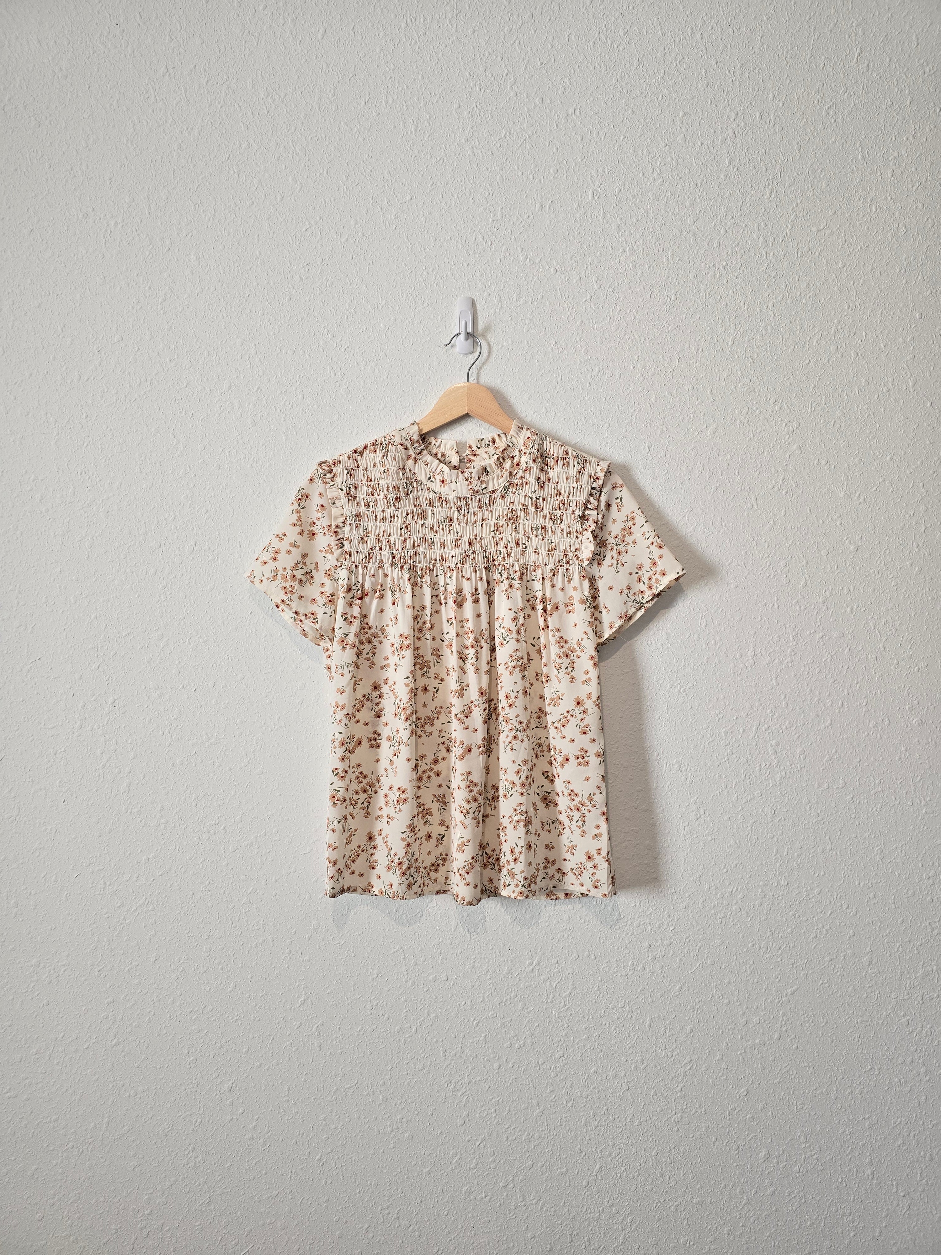 Bohme Floral Smocked Top (XS)