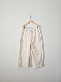 J.Crew Cream Wide Leg Pants (L)