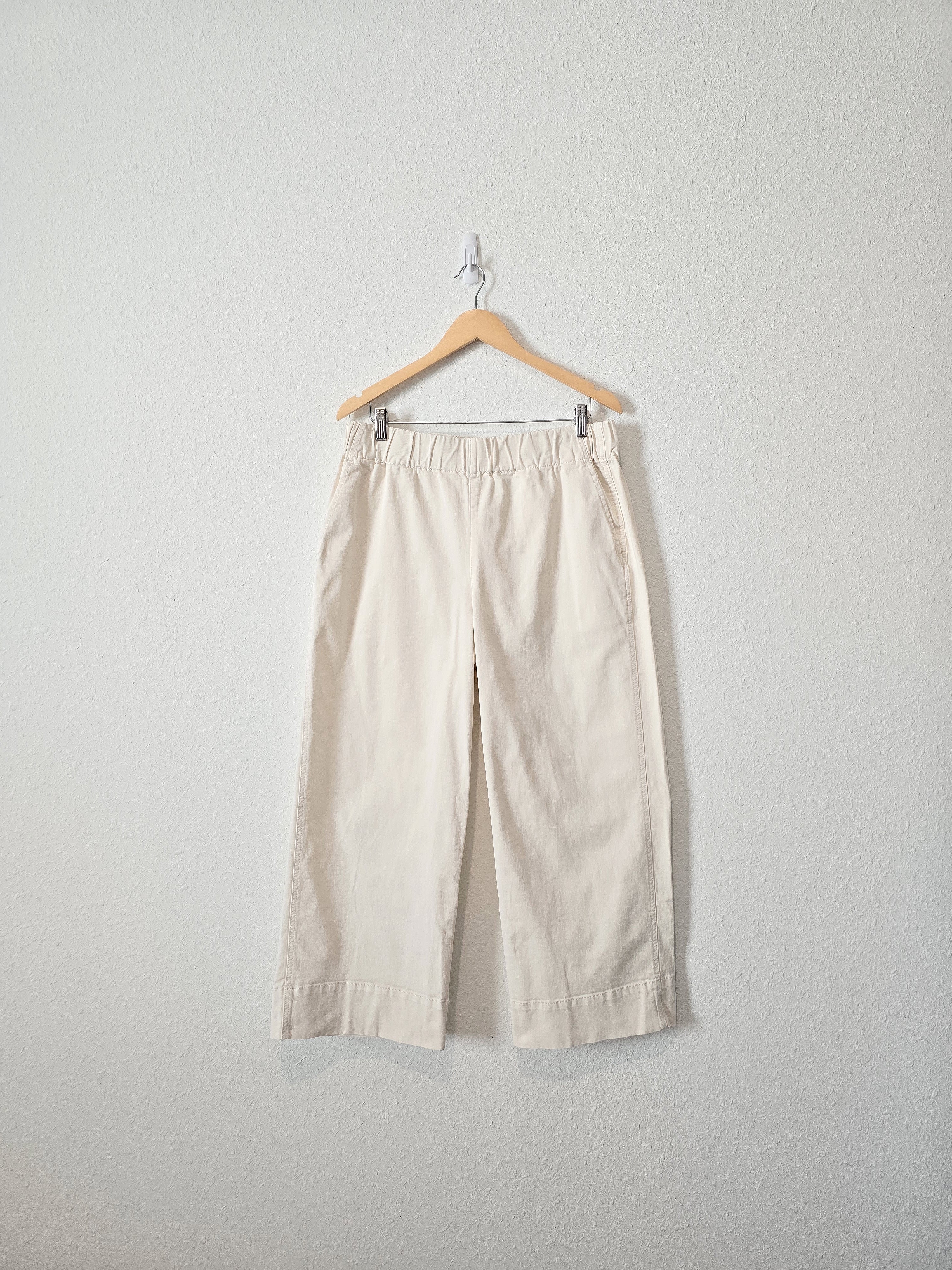 J.Crew Cream Wide Leg Pants (L)