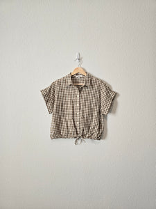 Madewell Plaid Button Up Top (S)