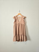 Altar'd State Neutral Ruffle Dress (S)