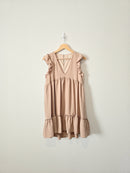 Altar'd State Neutral Ruffle Dress (S)