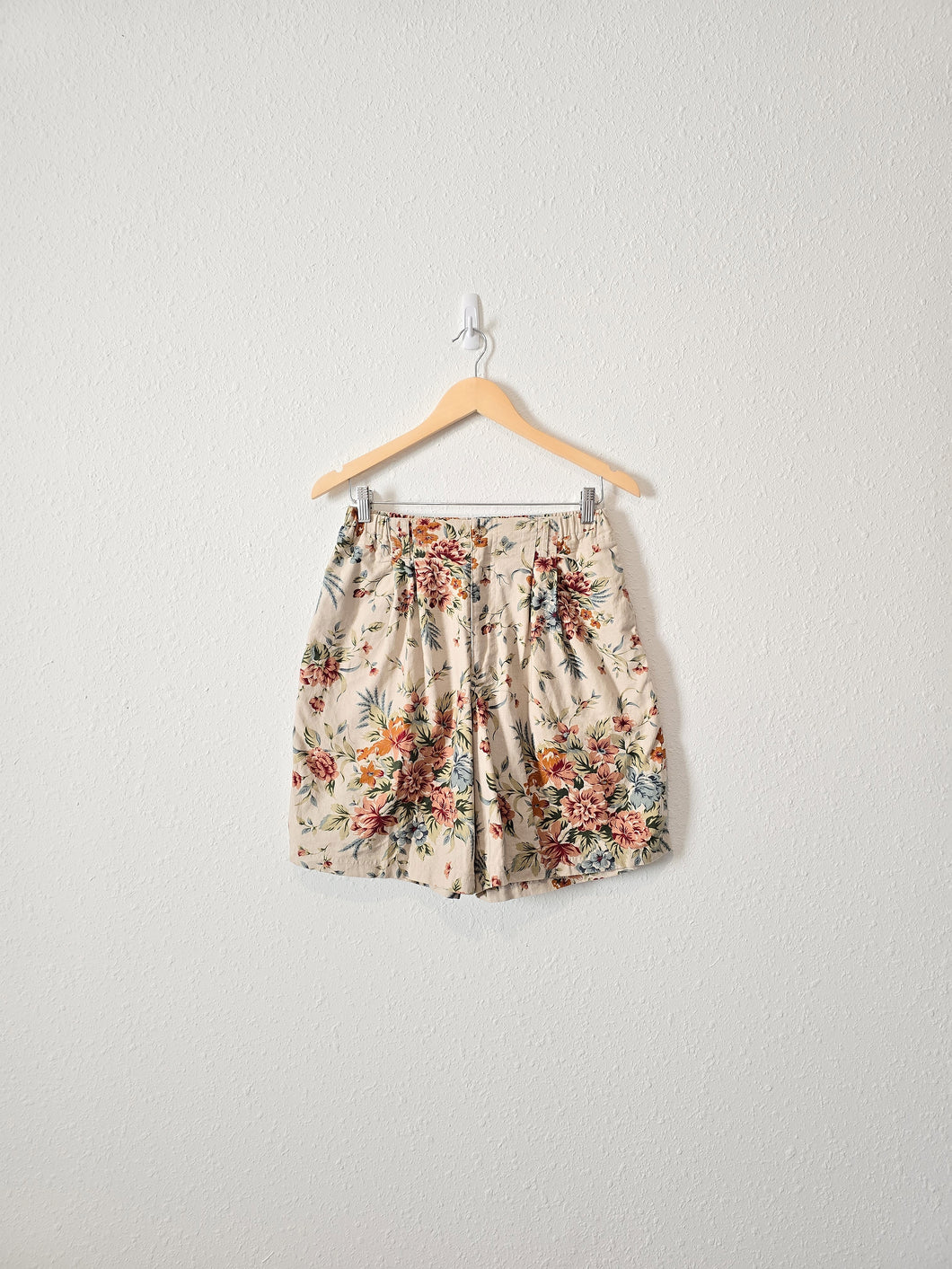 Vintage Floral Linen Shorts (M)