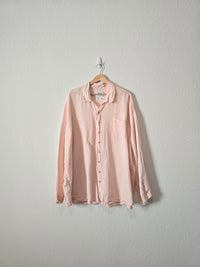 Flax Pink Linen Button Up (2X)