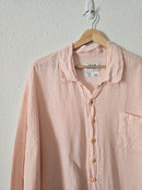 Flax Pink Linen Button Up (2X)