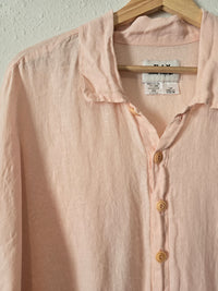 Flax Pink Linen Button Up (2X)