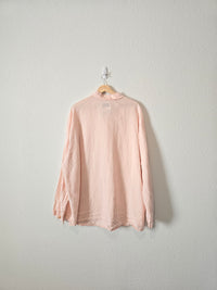 Flax Pink Linen Button Up (2X)