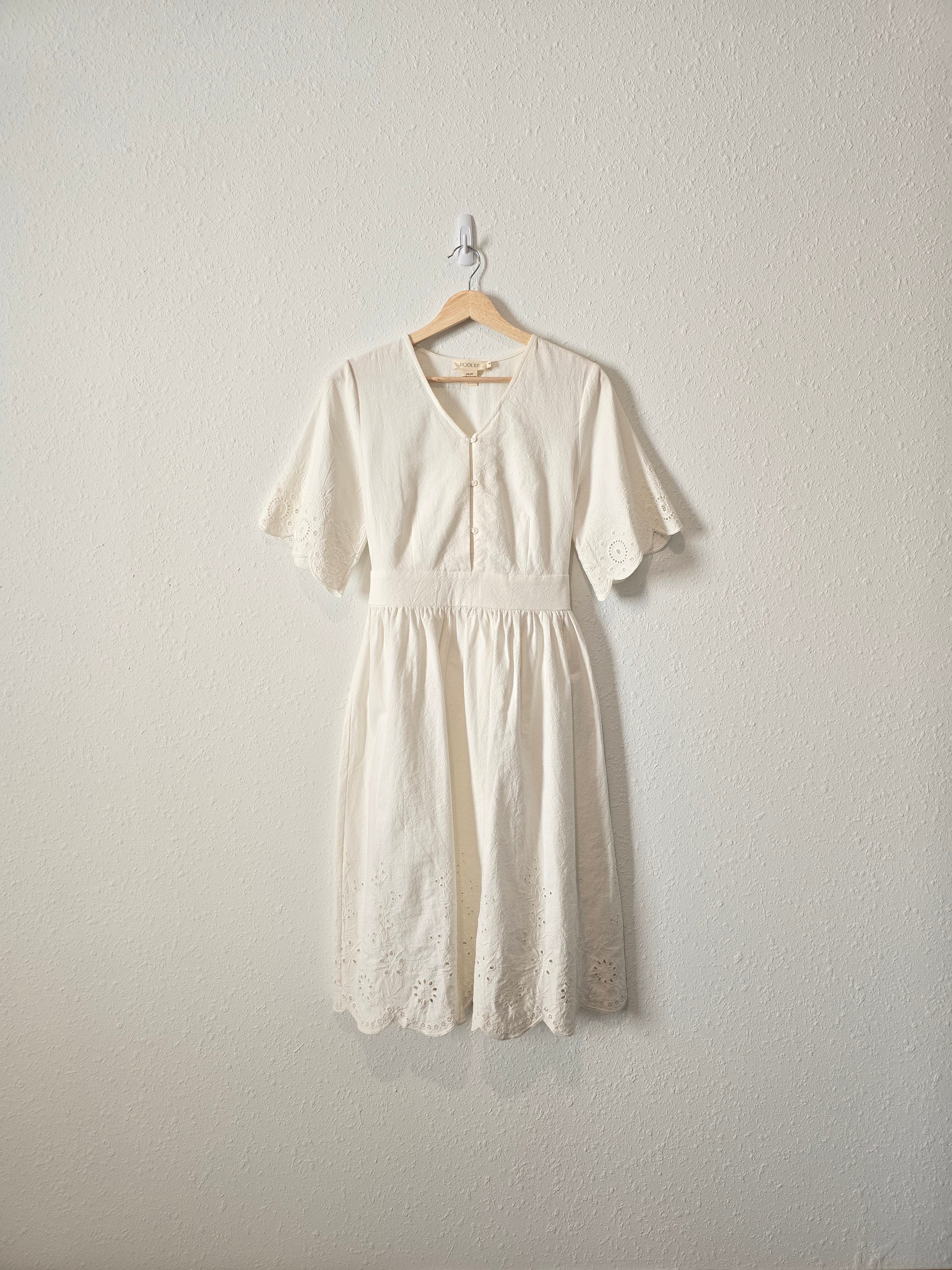 Roolee White Eyelet Dress (S)